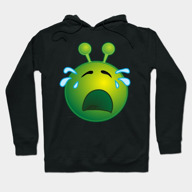 Funny Alien Monster ET Extraterrestrial Martian Green Man Emoji for Women, Men and Kids 3 Hoodie by PatrioTEEism